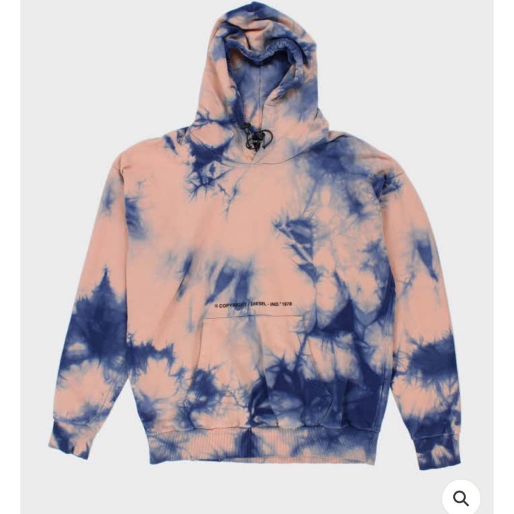 Vintage 2000's Diesel Tie Dye Heavyweight Hoodie COTTION NWOT Tye Dye. Size S